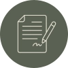 contract with a pen and signature icon